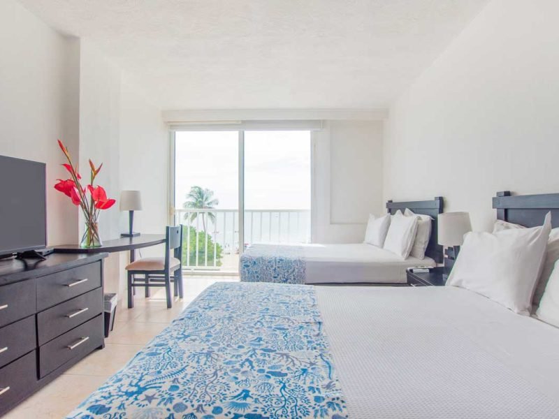 Habitación superior 2 camas en hotel en Santa Marta frente al mar